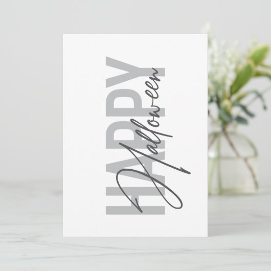 Modern, simple, cool typography of Happy Halloween (Standing Front)