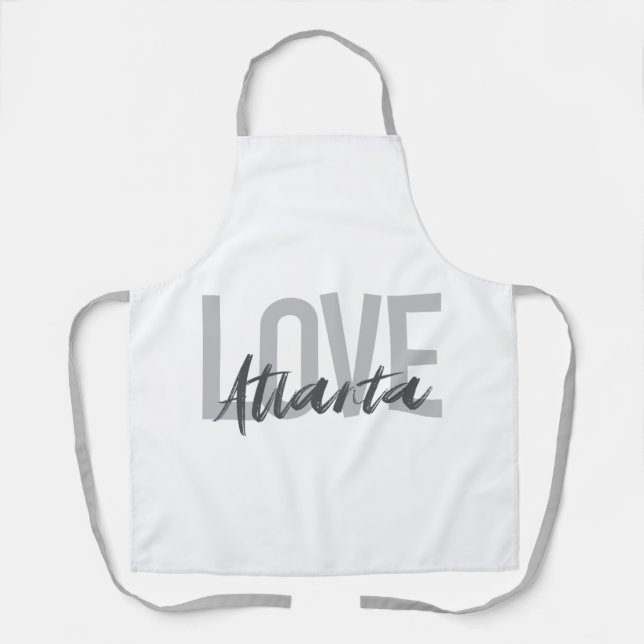 Modern, simple, cool, urban design Love Atlanta Apron (Front)
