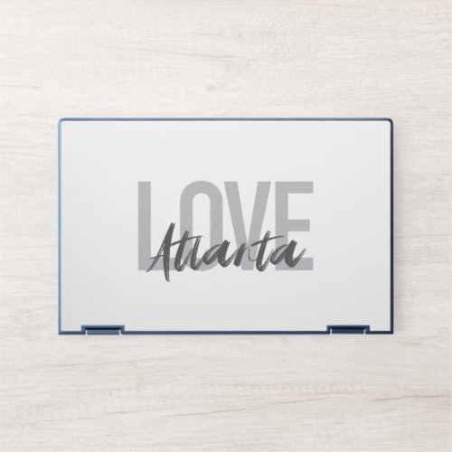 Modern simple cool urban design Love Atlanta HP Laptop Skin