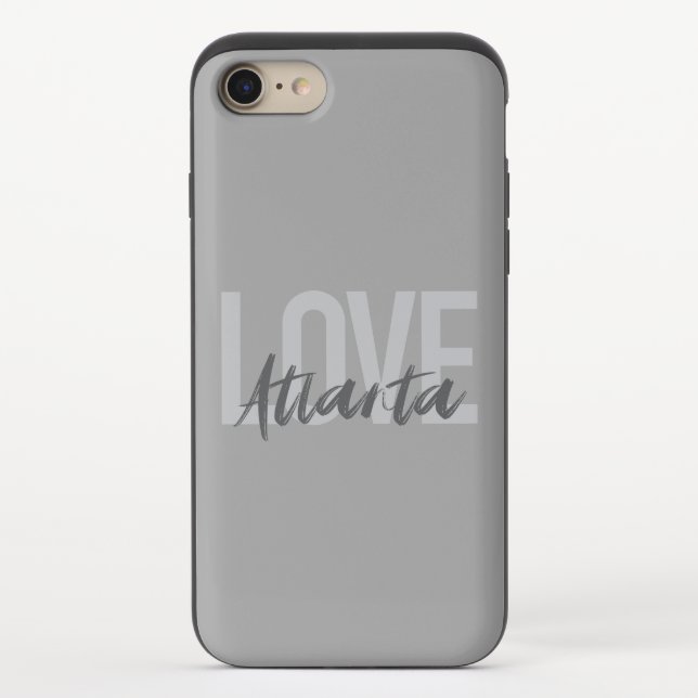 Modern, simple, cool, urban design Love Atlanta Uncommon iPhone Case (Back)