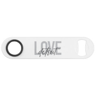 Modern, simple, cool, urban design Love Detroit Bar Key