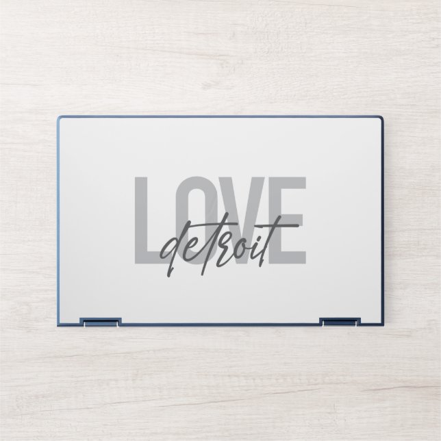 Modern, simple, cool, urban design Love Detroit HP Laptop Skin (Front)