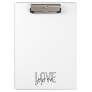 Modern, simple, cool, urban design Love Japan Clipboard