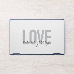 Modern, simple, cool, urban design Love New Jersey HP Laptop Skin
