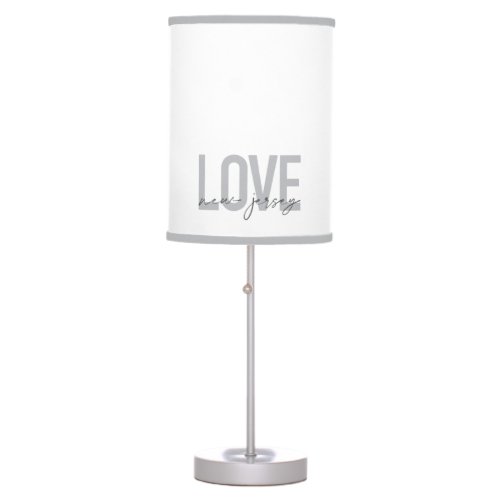 Modern simple cool urban design Love New Jersey Table Lamp