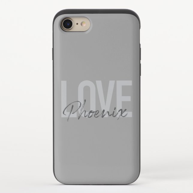Modern, simple, cool, urban design Love Phoenix Uncommon iPhone Case (Back)