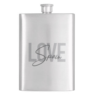 Modern, simple, cool, urban design Love Spain Flask