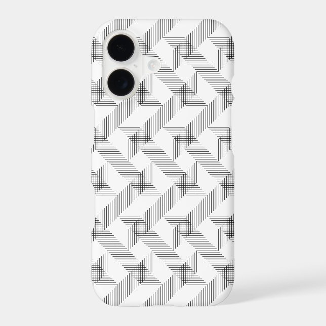 Modern, simple, cool, urban zigzag line pattern iphone case (Back)