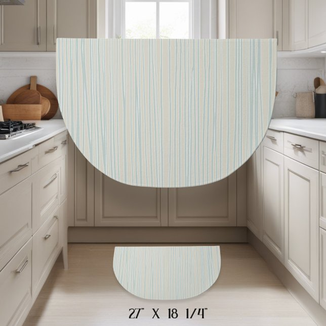 Modern Simple Country Striped Random Blue n Beige Doormat (Creator Uploaded)