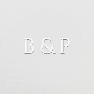 Modern Simple Couple's Monogram Initials Wedding Embosser