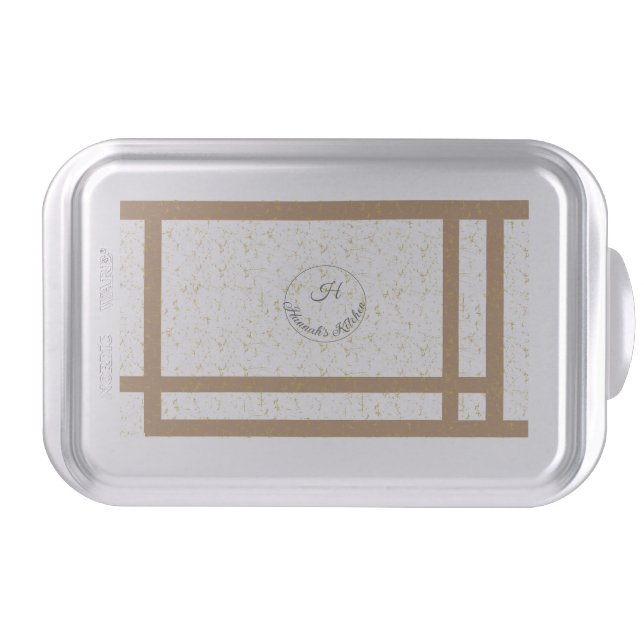 Modern simple cracks designed cake pan (Front)