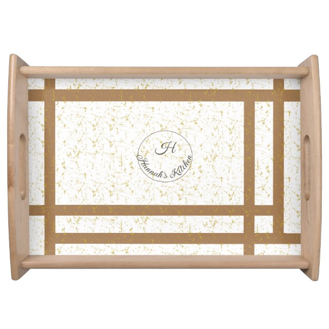 Modern simple cracks designed Placemats  20" x 14" Serving Tray (Front)