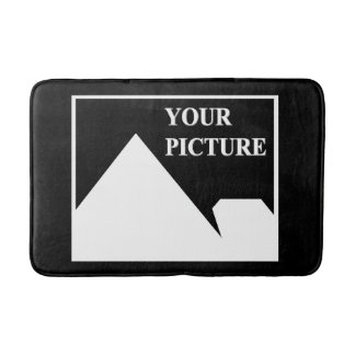 Modern Simple Create Your Own Wedding Picture Bath Mat