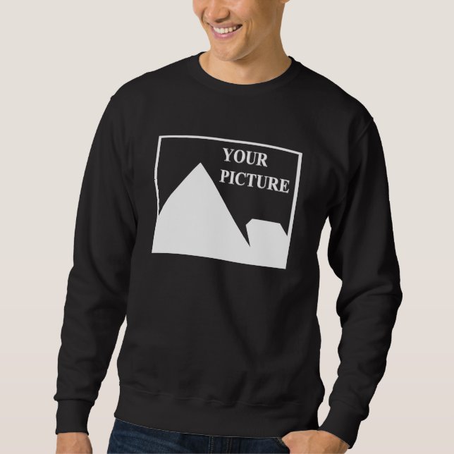 Modern Simple Create Your Own Wedding Picture Sweatshirt (Front)