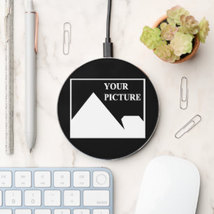 Modern Simple Create Your Own Wedding Picture Wireless Charger