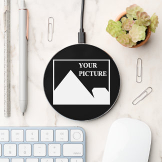 Modern Simple Create Your Own Wedding Picture Wireless Charger