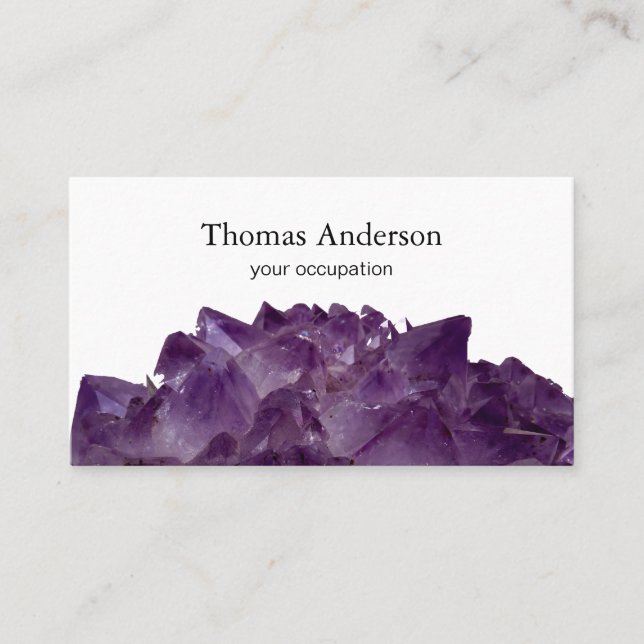 Modern Simple Crystal Gem Trendy Business Card (Front)