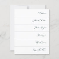Modern Simple Cursive Wedding Name place card