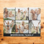 Modern Simple Custom 6 Photo Collage Jigsaw Puzzle<br><div class="desc">Create a fun and memorable activity with our Modern Simple Custom 6 Photo Collage Jigsaw Puzzle! Personalize this puzzle with six of your favorite photos for a unique and meaningful design. Perfect for family gatherings, game nights, or as a thoughtful gift, it combines entertainment with a personal touch. Made with...</div>