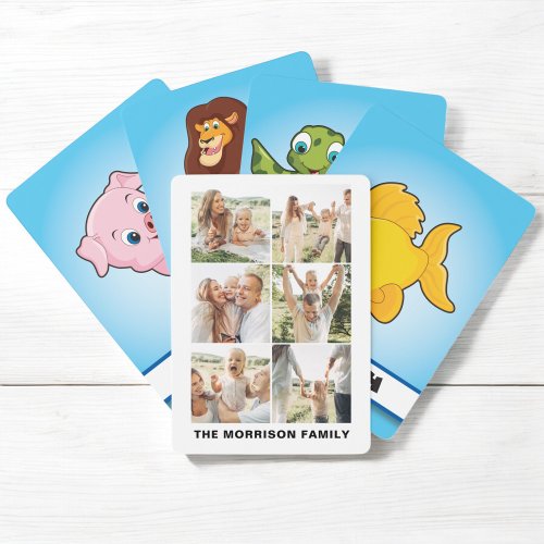 Modern Simple Custom 6 Photo Collage Matching Game Cards