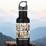 Modern Simple Custom 6 Photo Collage Stainless Steel Water Bottle<br><div class="desc">Stay hydrated in style with our Modern Simple Custom 6 Photo Collage Water Bottle! Personalize this sleek and durable bottle with six of your favorite photos, creating a unique and meaningful design. Made from BPA-free materials, it features a secure, spill-proof lid and a convenient carry handle. Perfect for school, work,...</div>