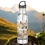 Modern Simple Custom 6 Photo Collage Stainless Steel Water Bottle<br><div class="desc">Stay hydrated in style with our Modern Simple Custom 6 Photo Collage Water Bottle! Personalize this sleek and durable bottle with six of your favorite photos, creating a unique and meaningful design. Made from BPA-free materials, it features a secure, spill-proof lid and a convenient carry handle. Perfect for school, work,...</div>