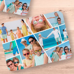 Modern Simple Custom 9 Images Collage Photos Magnet<br><div class="desc">Add nine (9) custom photos of your family and friends and the year. Add your photos and if needed,  unmask the group of photo and frame,  adjust the image against the frame,  then click mask.</div>
