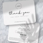 Modern Simple Custom Business Logo Coupon Promo Note Card at Zazzle