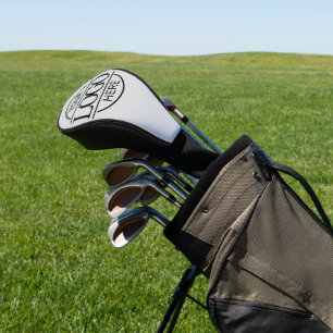 Modern Simple Custom Business Logo Gray Branded Golf Head Cover