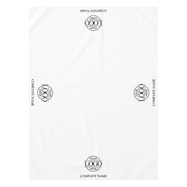Modern Simple Custom Business Logo Promotional Tablecloth (Front)