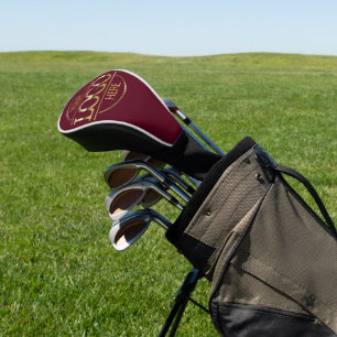 Modern Simple Custom Business Logo Red Branded  Golf Head Cover