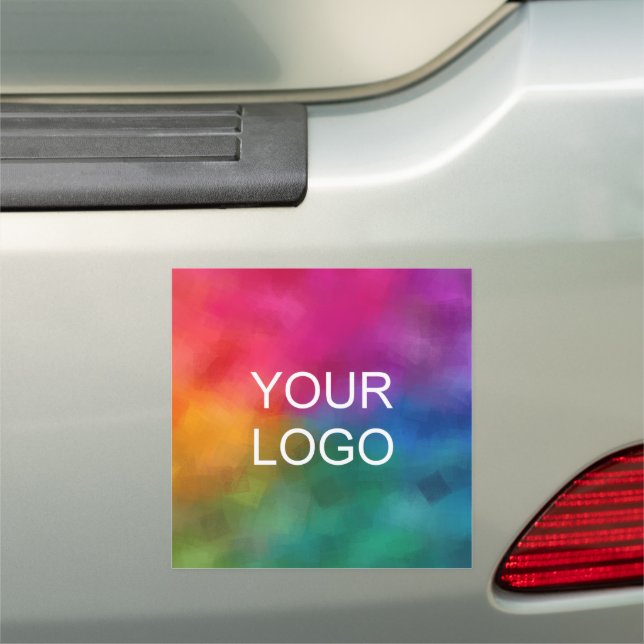 Modern Simple Custom Business Logo Template Large Car Magnet (In Situ)