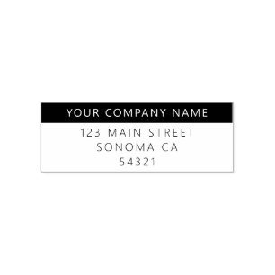 Modern Simple Custom Business Return Address  Self-inking Stamp