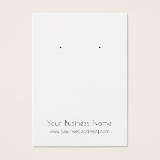 Modern Simple Custom Earring Card