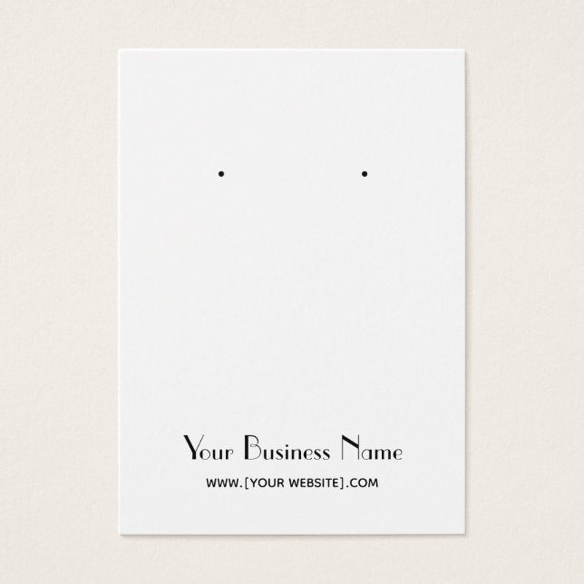Modern Simple Custom Earring Display Card (Front)