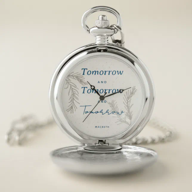 Modern Simple Custom Elegant Minimalist Pocket Watch