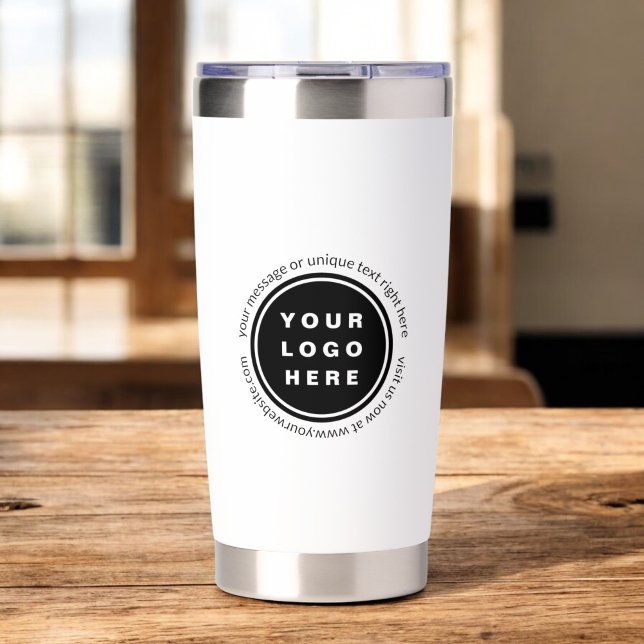 Modern Simple Custom Logo Professional Branding Insulated Tumbler (Creator Uploaded)