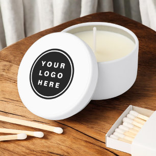 Modern Simple Custom Logo Professional Branding Mini Candle Favors