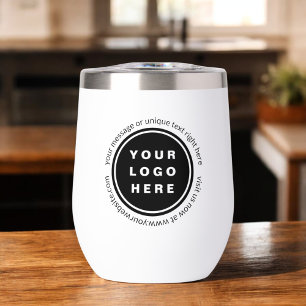 Modern Simple Custom Logo Professional Branding Thermal Wine Tumbler
