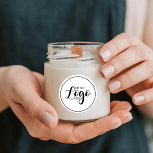 Modern Simple Custom Logo Scented Candle Profess Classic Round Sticker