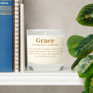Modern Simple Custom Name Meaning Scented Candle
