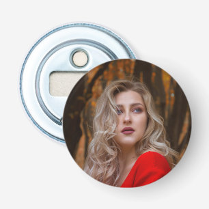 Modern Simple Custom One Photo Bottle Opener