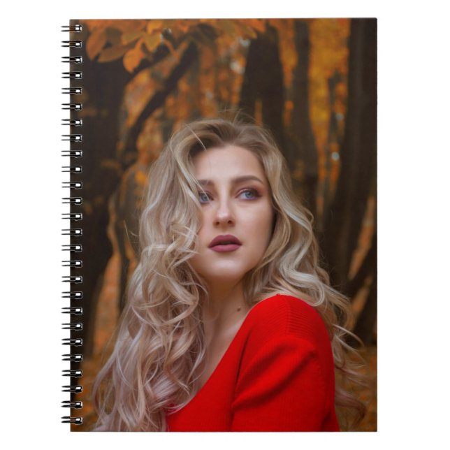 Modern Simple Custom One Photo Notebook (Front)