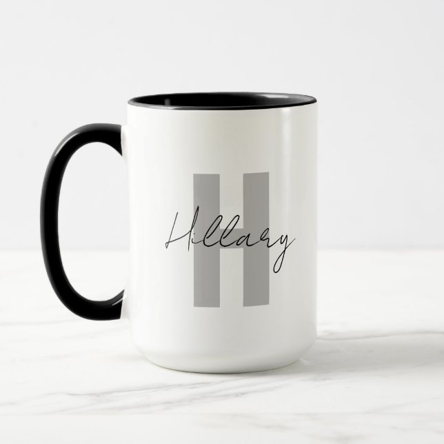 Modern simple custom Personalized  Mug (Left)