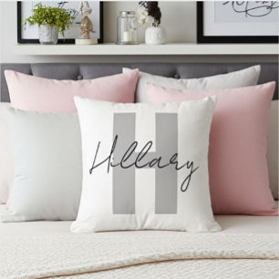 Modern simple custom Personalized Throw Pillow