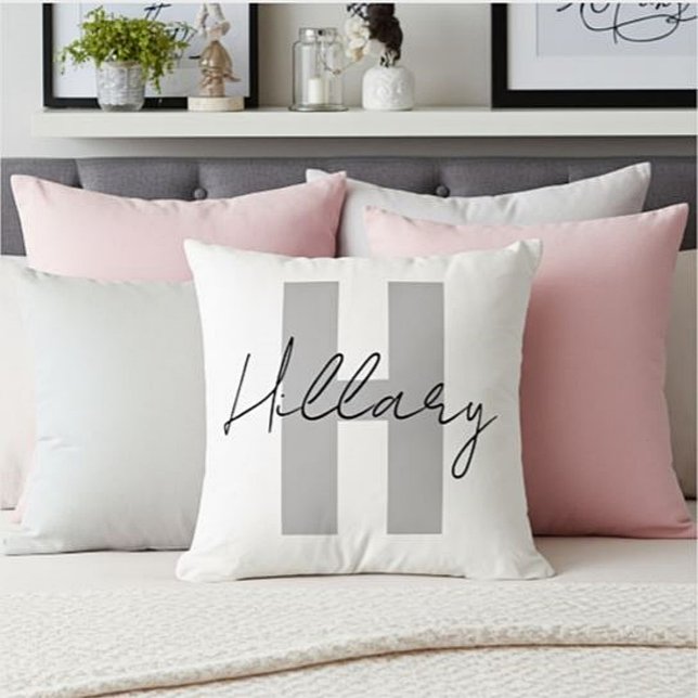 Modern simple custom Personalized  Throw Pillow (Creator Uploaded)