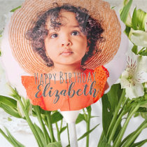 Modern Simple Custom Photo Birthday Greeting Balloon