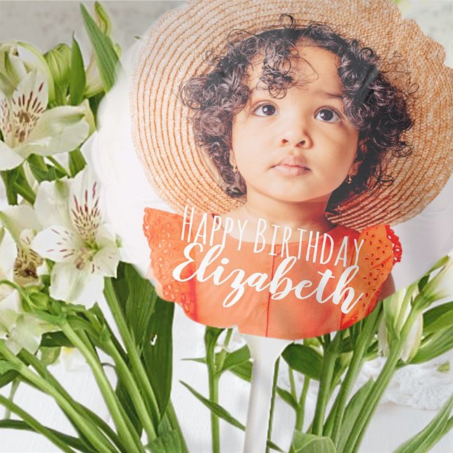 Modern Simple Custom Photo Birthday Greeting Balloon (Creator Uploaded)
