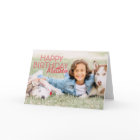 Modern Simple Custom Photo Birthday Greeting