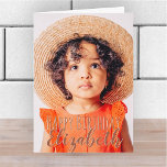Modern Simple Custom Photo Birthday Greeting Card<br><div class="desc">Design is modern and simple. Add a custom photo of the birthday celebrant and add his/her name,  add a custom message. The color of the typography works best on a photo which has color at the typography part so that it will pop out.</div>